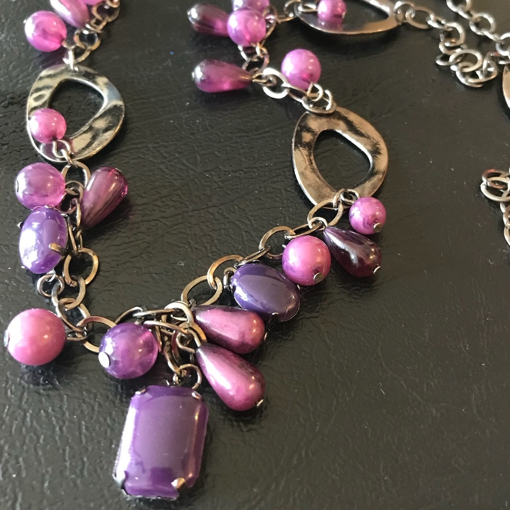 3 for $20 Avenue Purple Dangle Necklace - Picture 2 of 7